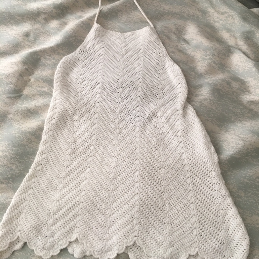 Like new intermix halter top cotton crochet small